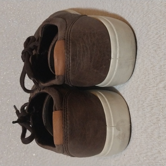 ECCO Brown Leather Sneakers Size 12, EU 46 - Picture 3 of 7